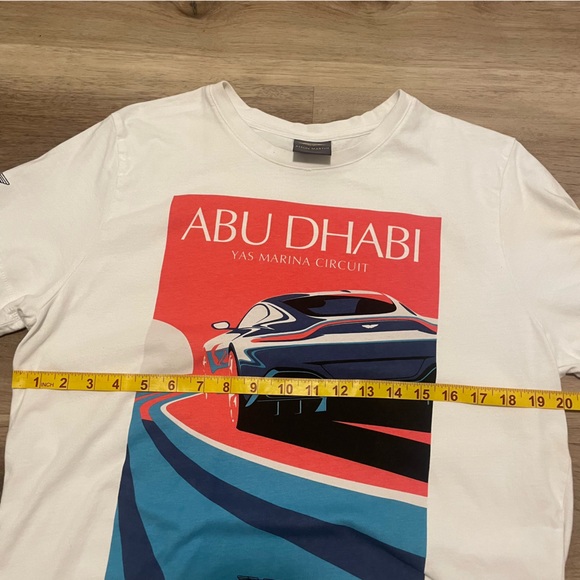 Aston Martin shirt Abu Dhabi F1 T shirt men’s Large white - Picture 10 of 11